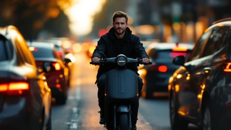 Autofahrt Zeitverlust Kurzstrecke: E-Scooter überholt Stau im Berufsverkehr