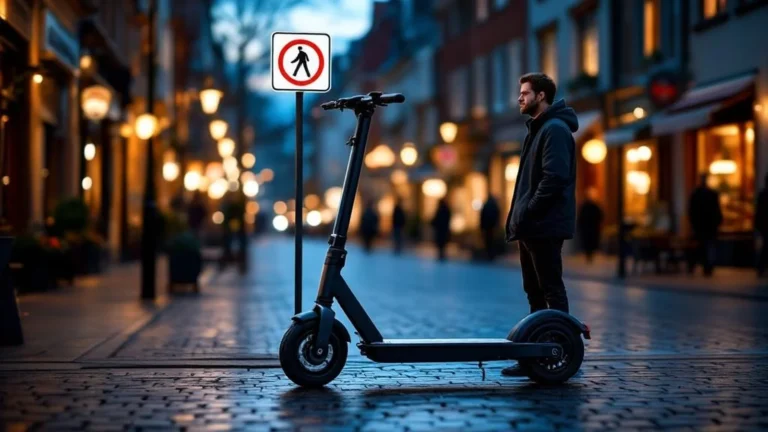 E-Scooter auf dem Gehweg