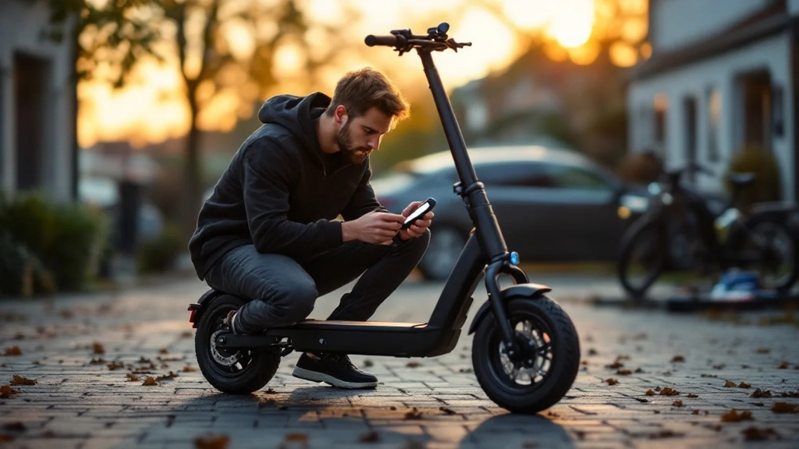 E-Scooter Reifendruck Performance: Pendler optimiert Druck vor Pendel-Tour