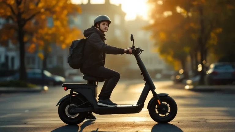 E-Scooter zur Schule: Jugendlicher pendelt sicher zum Schul-Stellplatz