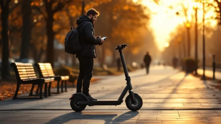Gewicht Belastung am E-Scooter: Fahrer bewertet Lastverteilung am Trittbrett