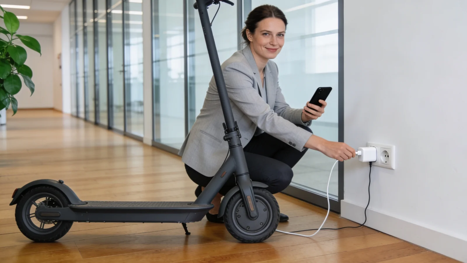 E-Bike E-Scooter laden Büro: Hub-Bild zu Lademöglichkeiten in Mietshaus, Betrieb und unterwegs