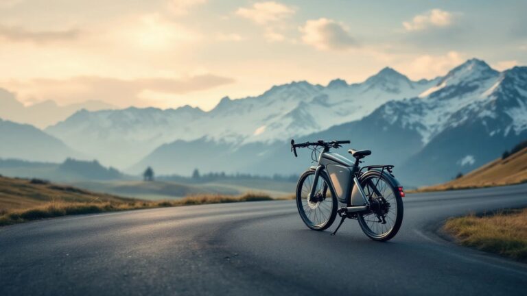 Schweiz S-Pedelec: e-bike auf Bergstrasse in alpiner Schweizer Landschaft