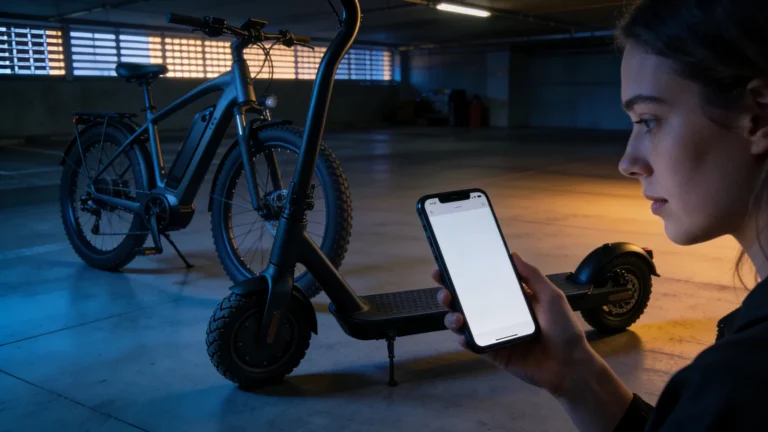 Tuning-Lizenzcode für E-Scooter und E-Bike: Aktivierung per Smartphone in dunkler Tiefgarage