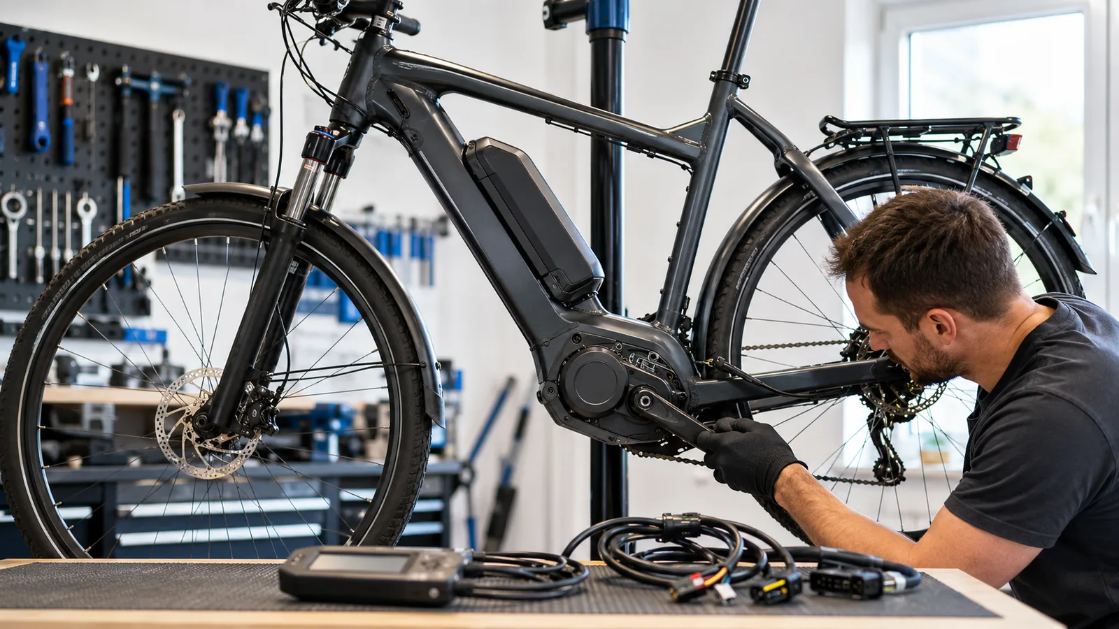 Gebrauchtes Bosch E-Bike wird auf Smart System und Gen 1–4 geprüft
