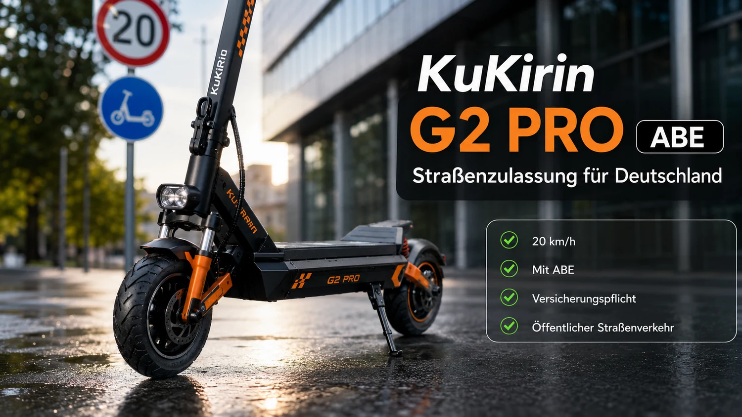 KuKirin G2 Pro ABE – die beworbene Straßenversion