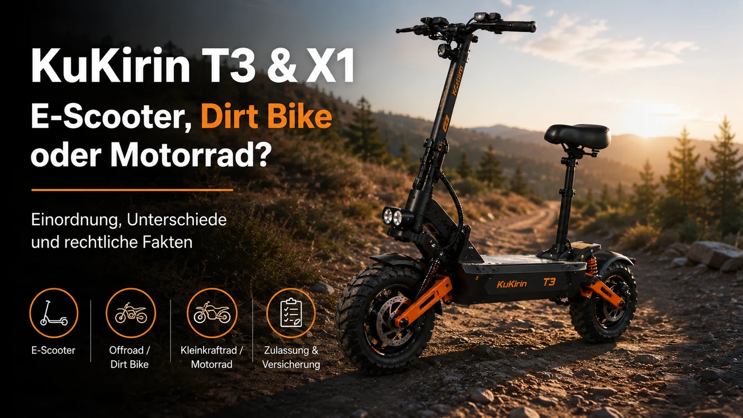 KuKirin T3 und X1: Stehroller versus Dirt Bike