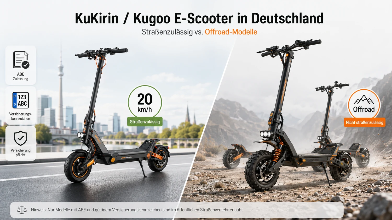 KuKirin und Kugoo in Deutschland im Überblick