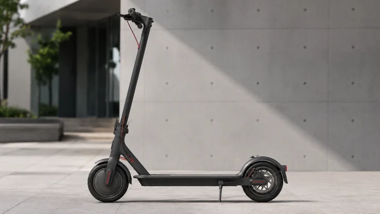 E-Scooter im Stadtumfeld als Symbol fuer NAVEE mit ABE