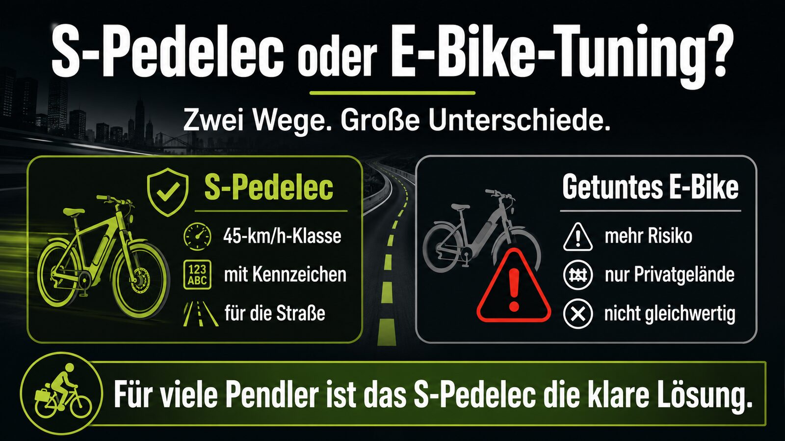 Vergleich zwischen S-Pedelec und E-Bike-Tuning