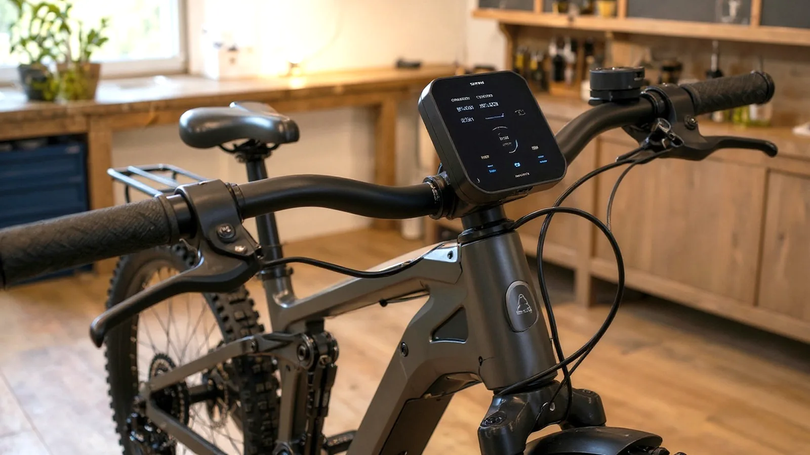 E-Bike-Lenkerdisplay und Akku-Bedienung