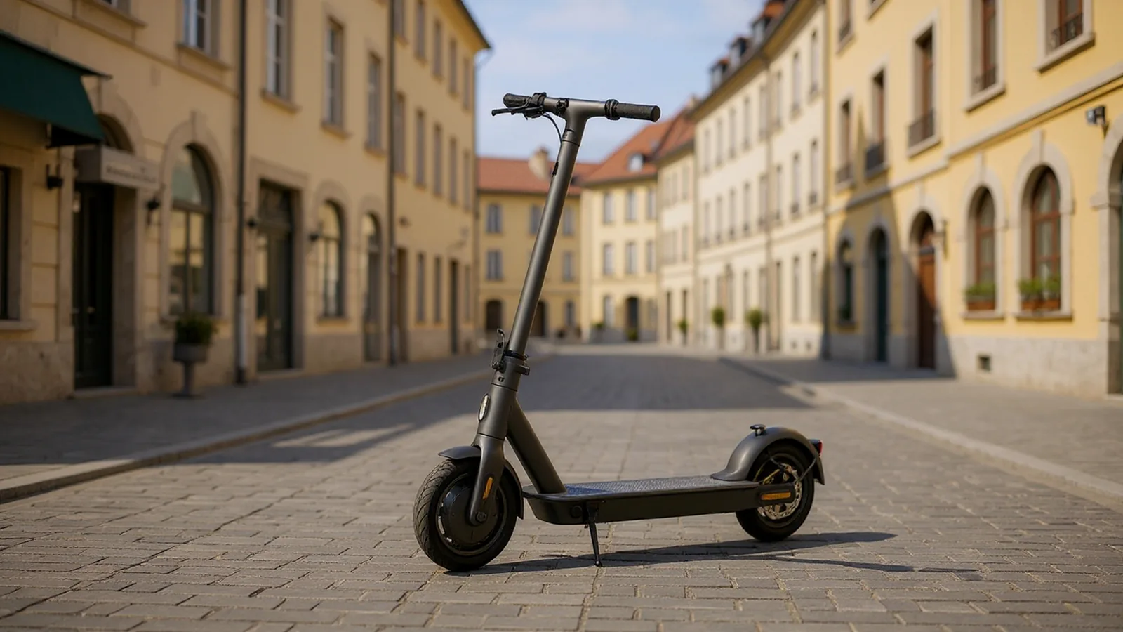 E-Scooter vor franzoesischer Architektur