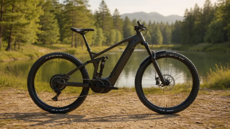 E-Bike vor skandinavischer Landschaft