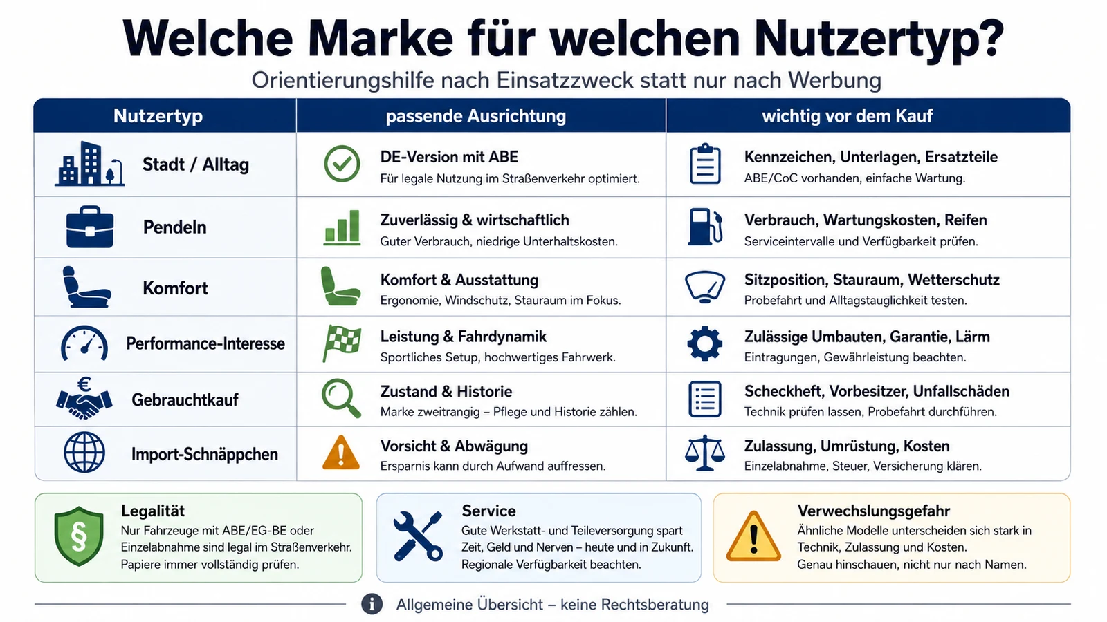 Infografik: Marke-Nutzertyp-Matrix