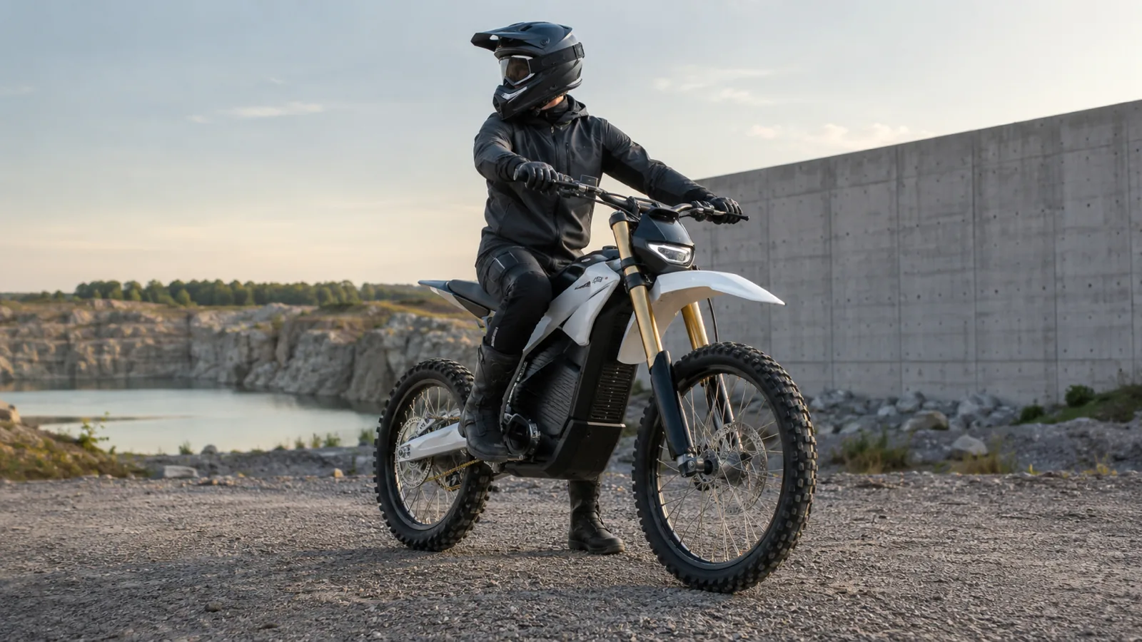 Elektrische Enduro auf nicht öffentlichem Gelände als Beispiel für E-Enduro und Elektro-Leichtkraftrad