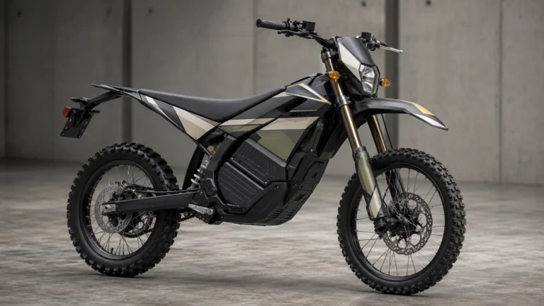 E-Enduro mit dezentem Dekor und Wrap in neutralem Umfeld