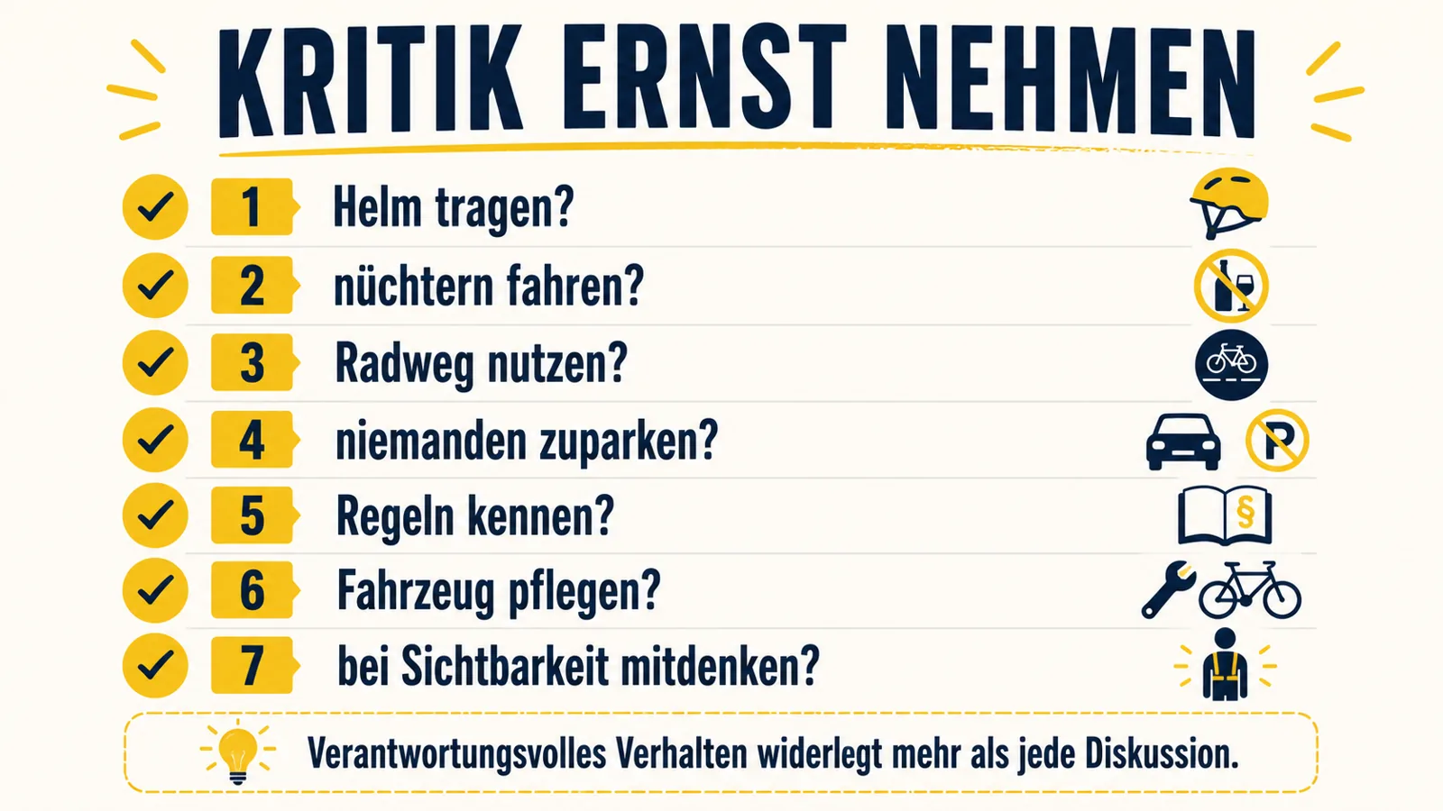 Selbstcheck für verantwortungsvolle E-Scooter-Nutzung gegen typische Kritikpunkte
