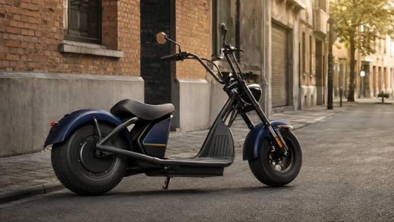 Elektro-Chopper im City-Coco-Stil auf der Straße