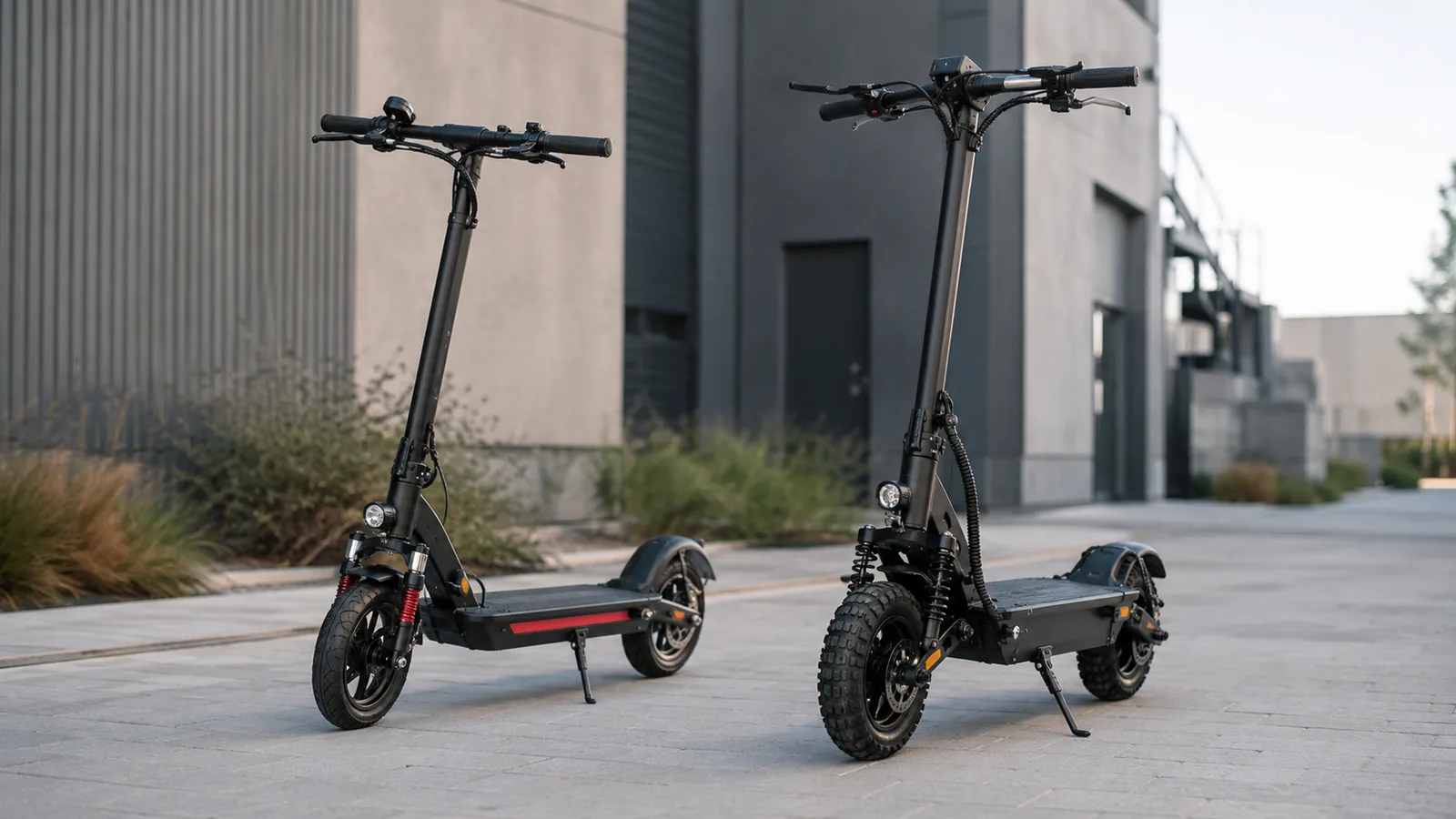 Moderner E-Scooter auf neutralem Gelände als Beispiel für Joyor-Modelle und Versionen in Deutschland