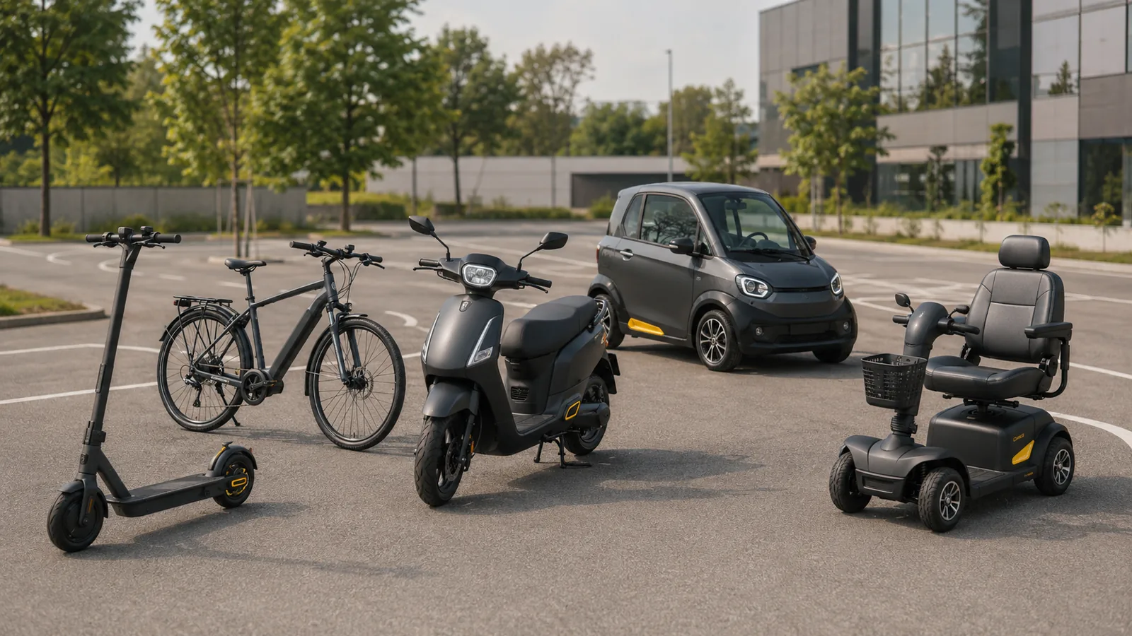 Mikromobilität im Überblick: E-Scooter, E-Bike, E-Roller, Microcar und Krankenfahrstuhl