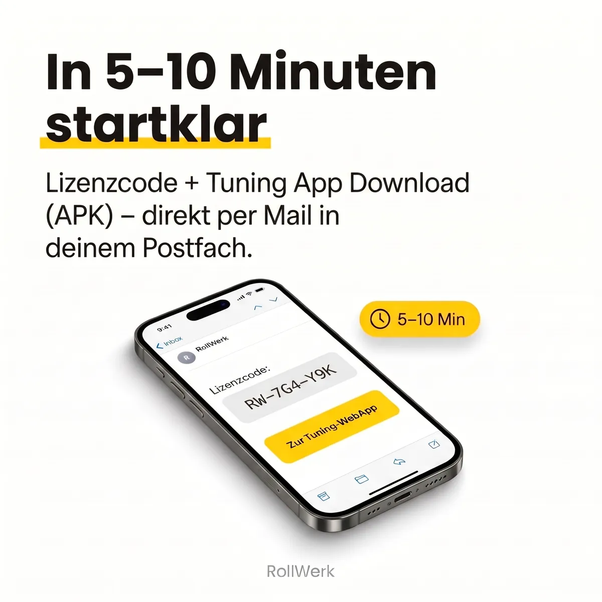 Navee Lizenzcode und Tuning-App per Mail