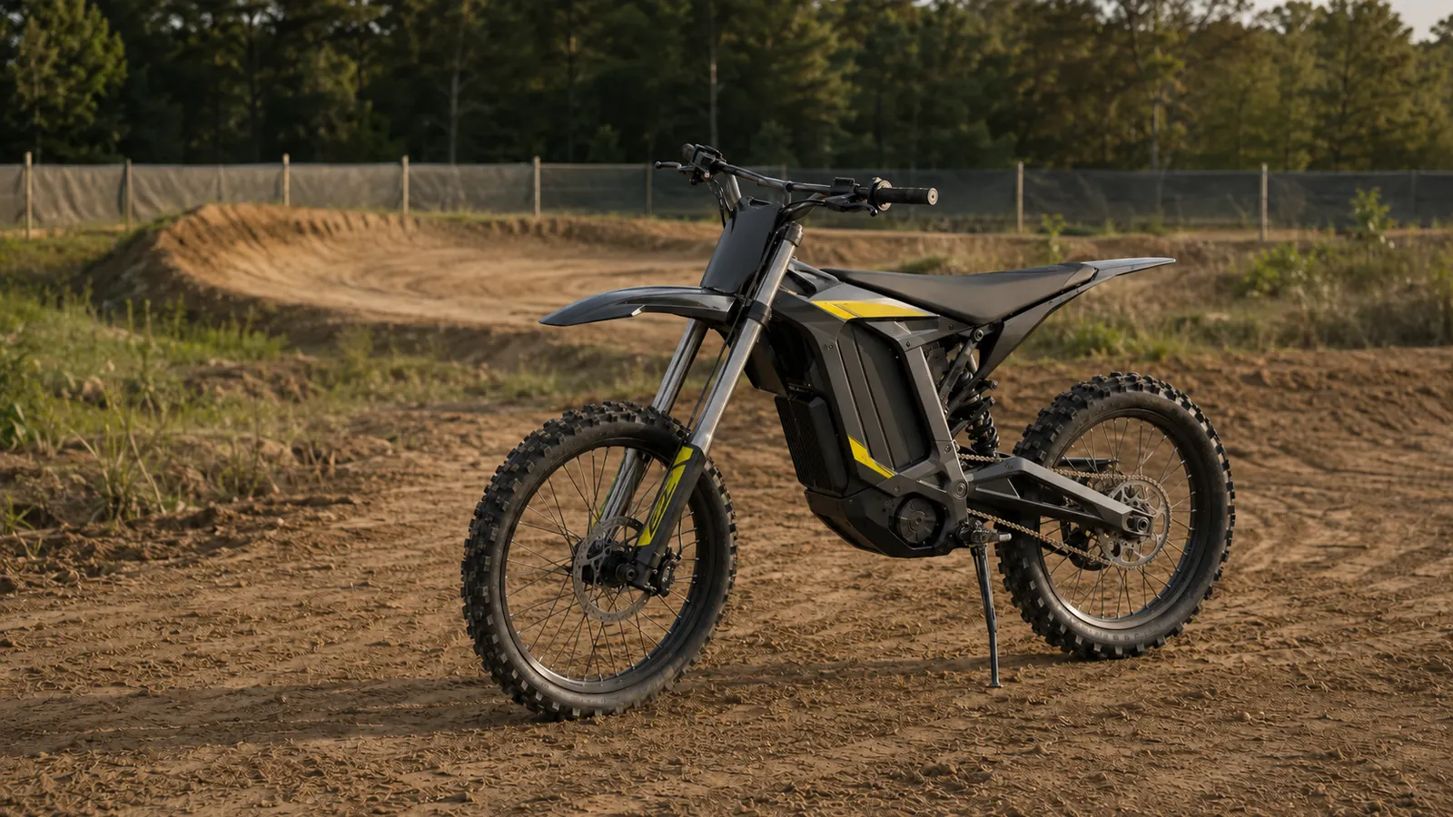 Elektro-Enduro auf abgesperrter privater Motocross-Strecke