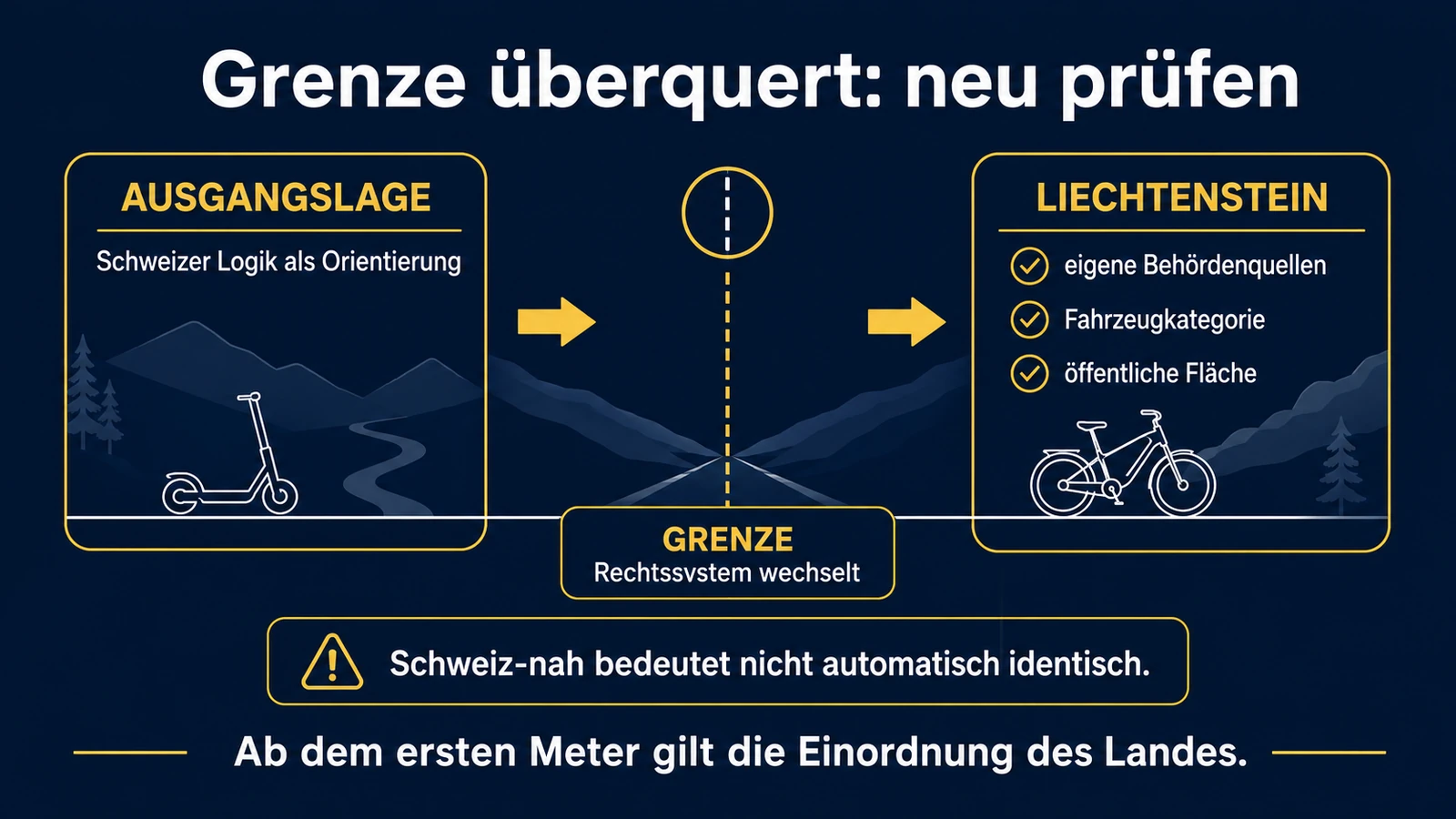 Infografik: öffentliche Nutzung und Privatgelände beim Tuning in Liechtenstein