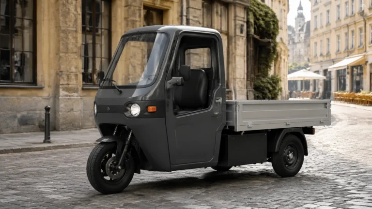 ARI 345 elektrisches Lastendreirad mit Pritsche in der Stadt