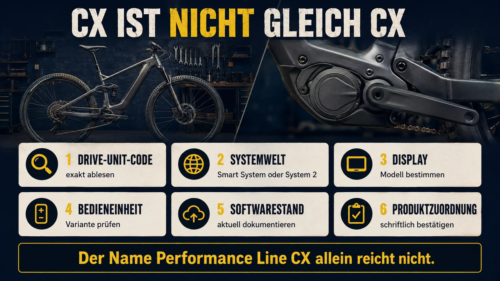 Infografik Bosch Performance Line CX Systemcheck