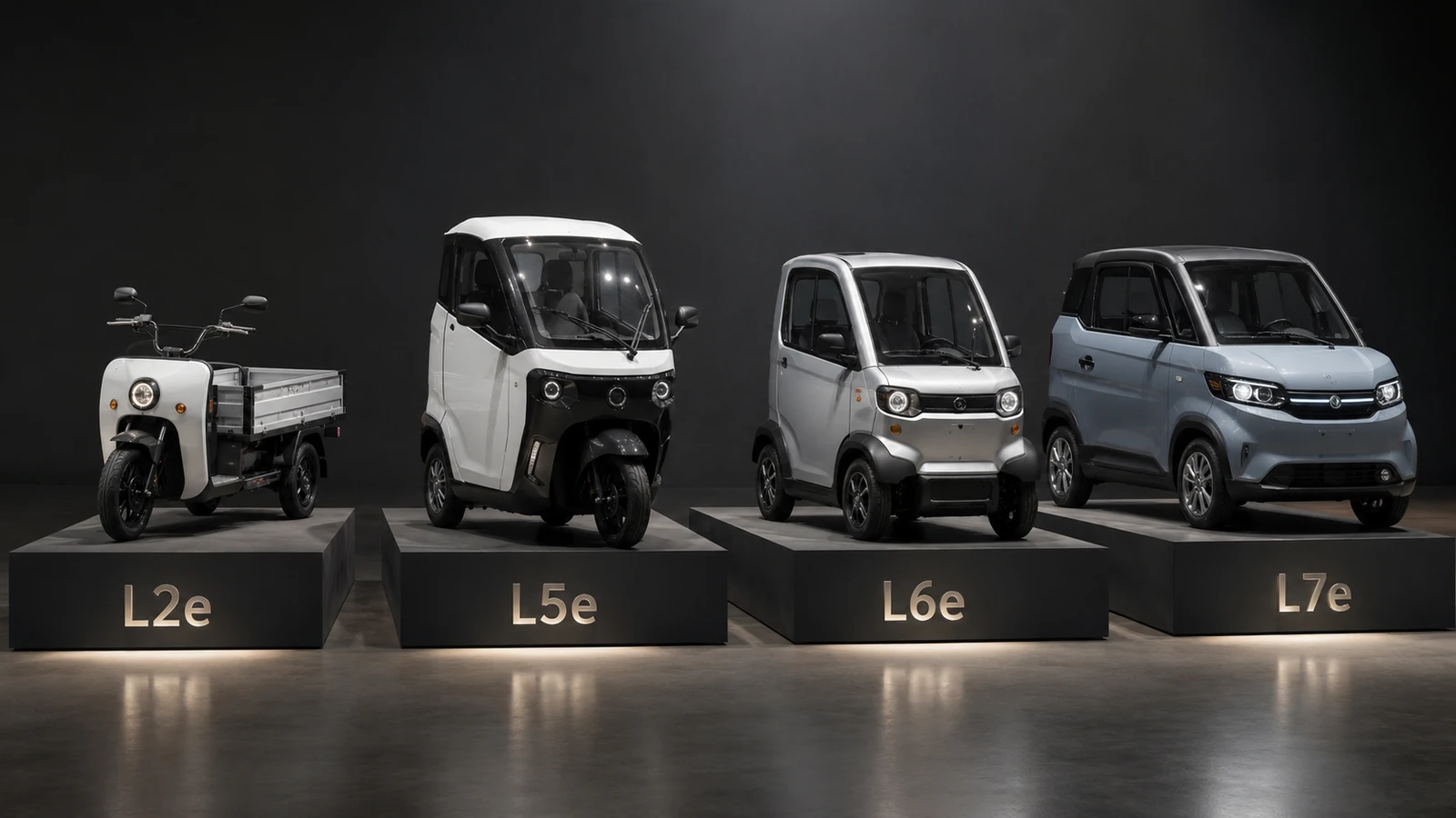 Übersicht der Fahrzeugklassen L2e, L5e, L6e und L7e für Elektro-Tuktuks