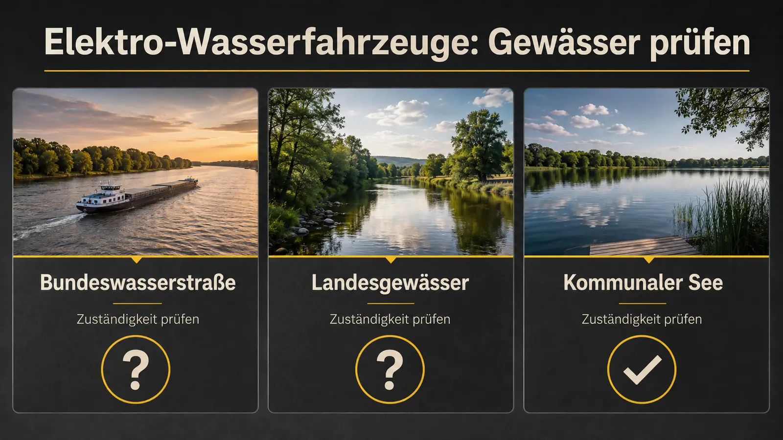 Grafik Rechtsrahmen E-Wasserfahrzeug Bund Land Privatgewaesser 7,5 kW Grenze
