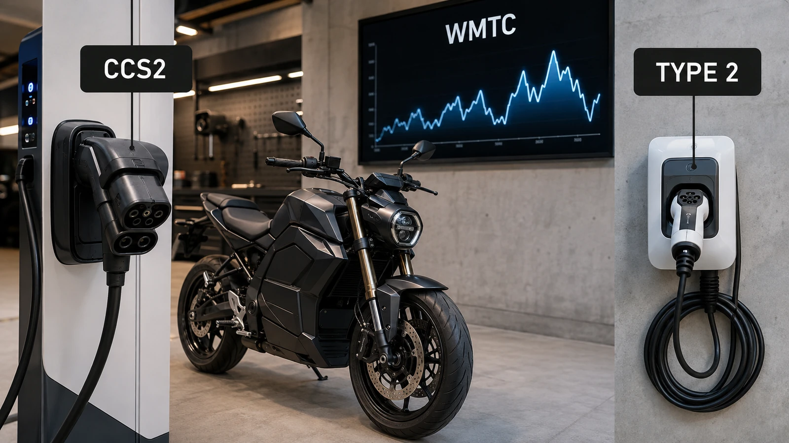Honda WN7 Ladung über CCS2 und Type 2 mit WMTC-Reichweite