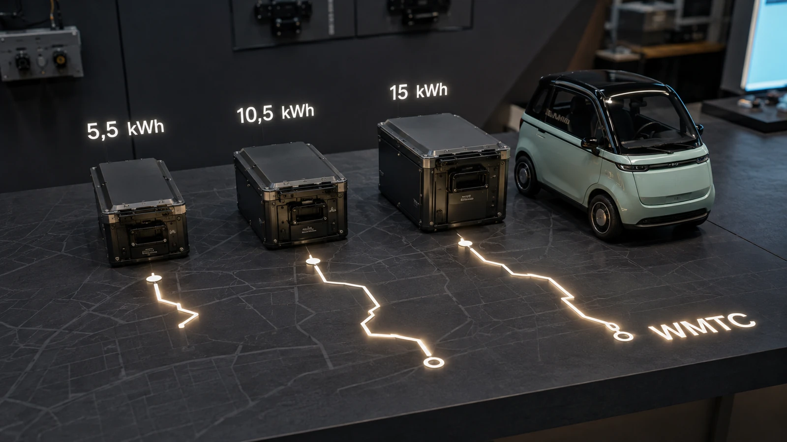 Microlino Akkustufen 5,5, 10,5 und 15 kWh mit WMTC-Reichweite in Kilometern