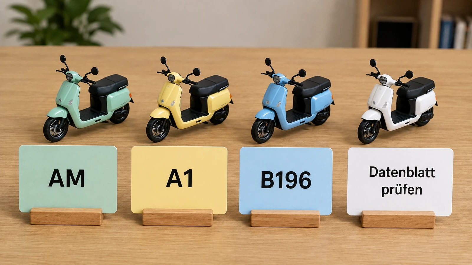 Führerschein-Einordnung der NQiX-Stufen: AM, A1 und B196