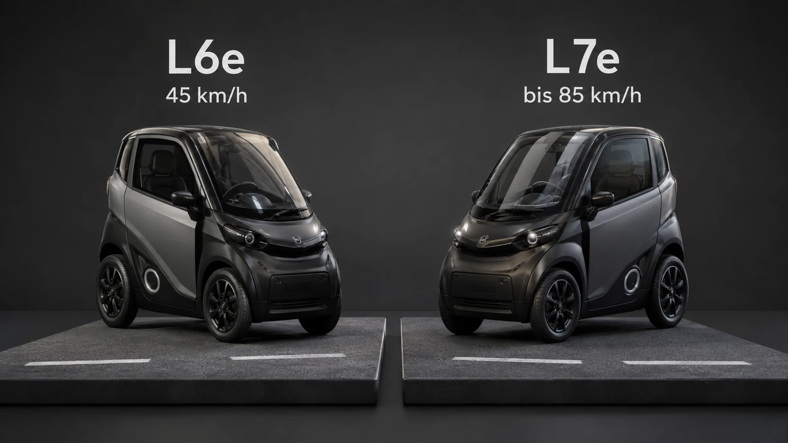 Vergleich der Silence-S04-Versionen L6e mit 45 km/h und L7e mit bis zu 85 km/h