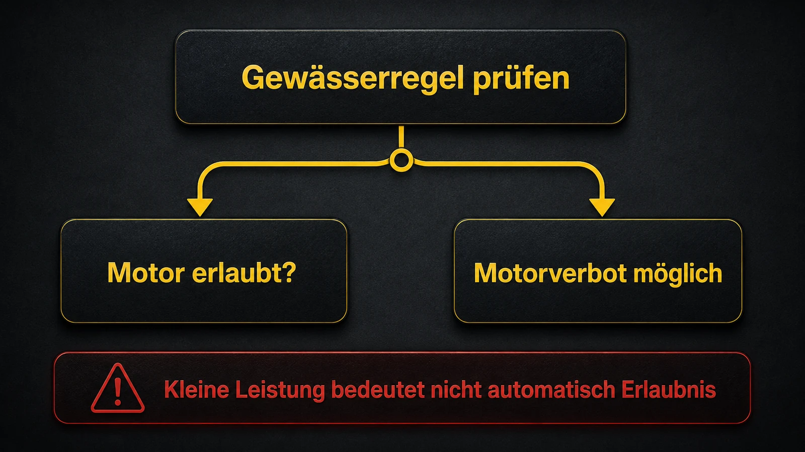 Gewaesserregel entscheidet: Motorverbot auf Seen trotz kleiner Leistung