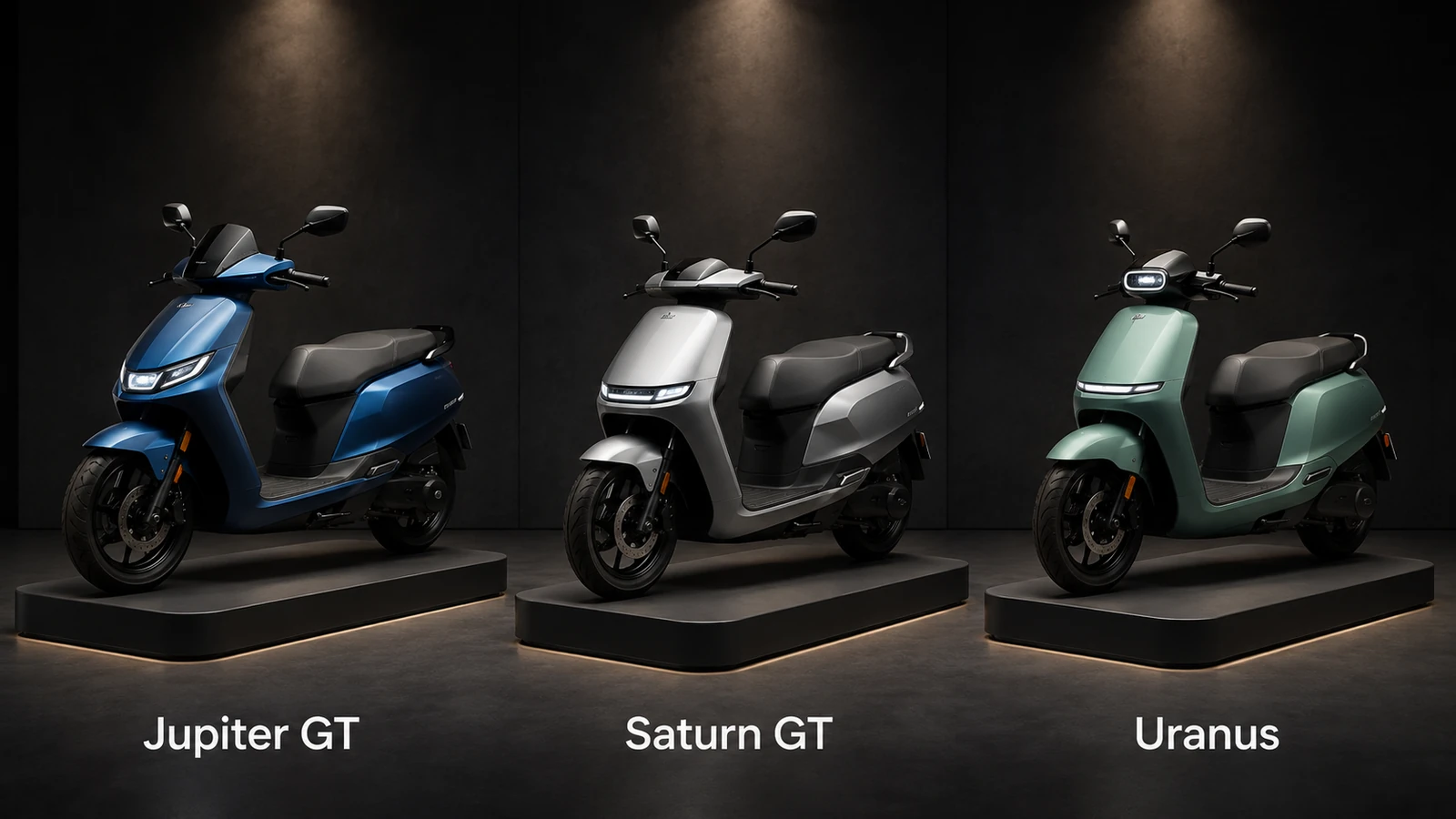 Trinity Modellpalette: Jupiter GT, Saturn GT und Uranus im Vergleich