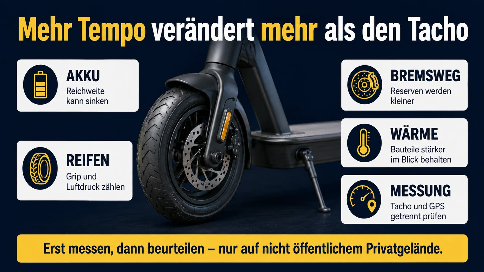 Infografik Folgen von mehr Tempo beim Xiaomi E-Scooter