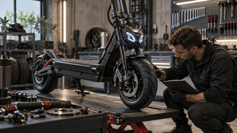 Acer Predator ES Thunder Pro: Servicetechniker prüft das Fahrzeug auf einer Werkbank in der Werkstatt. KI-generiertes Symbolbild · redaktionell geprüft.