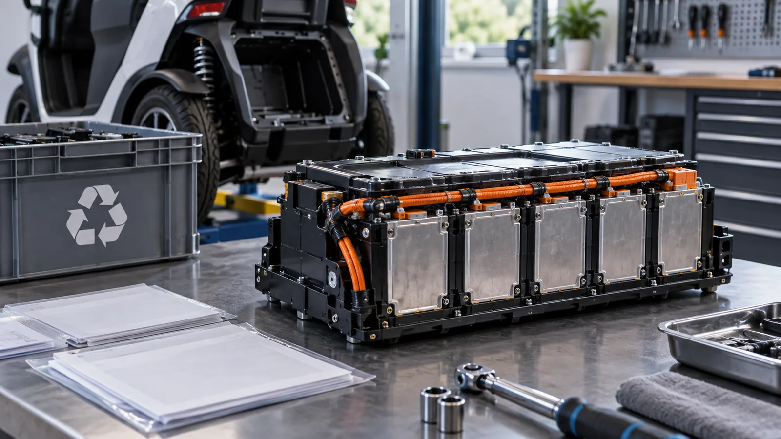 Batteriepass 2027. KI-generiertes Symbolbild · redaktionell geprüft.
