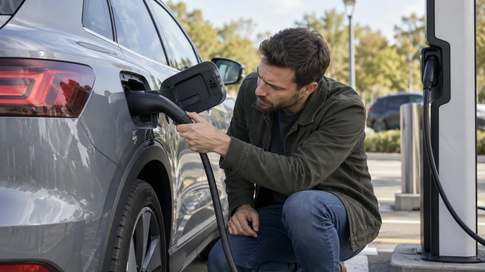 E-Auto: Ladevorgang bricht ab – den Fehler nach Stufen eingrenzen. KI-generiertes Symbolbild · redaktionell geprüft.