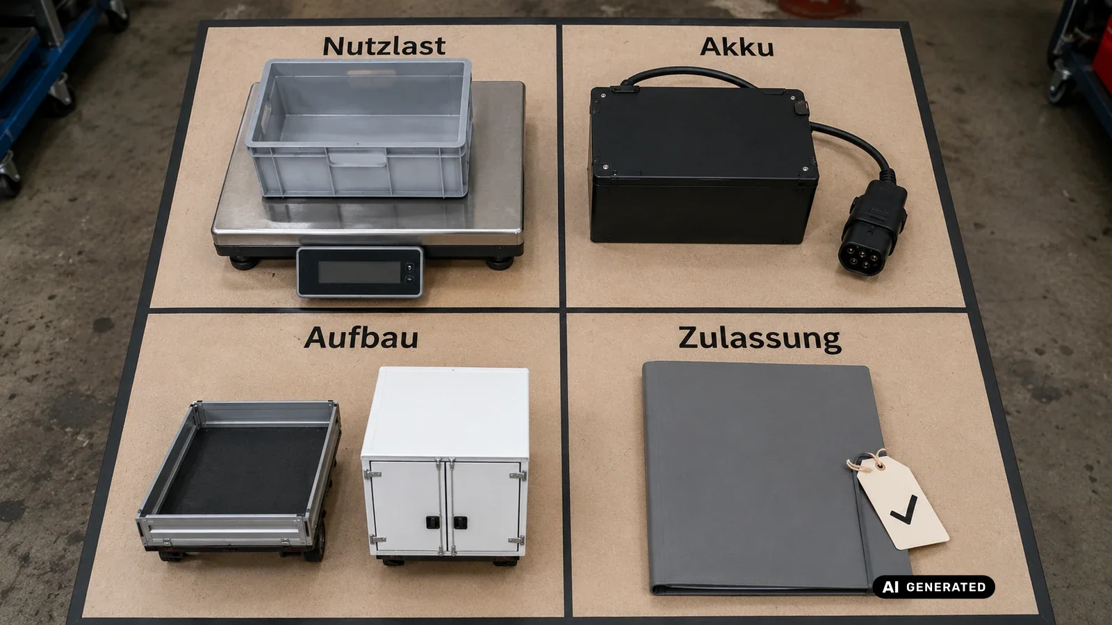 Kaufkriterien für ein Elektro-Tuktuk: Nutzlast, Akku, Aufbau, Zulassung. KI-generiertes Symbolbild · redaktionell geprüft.