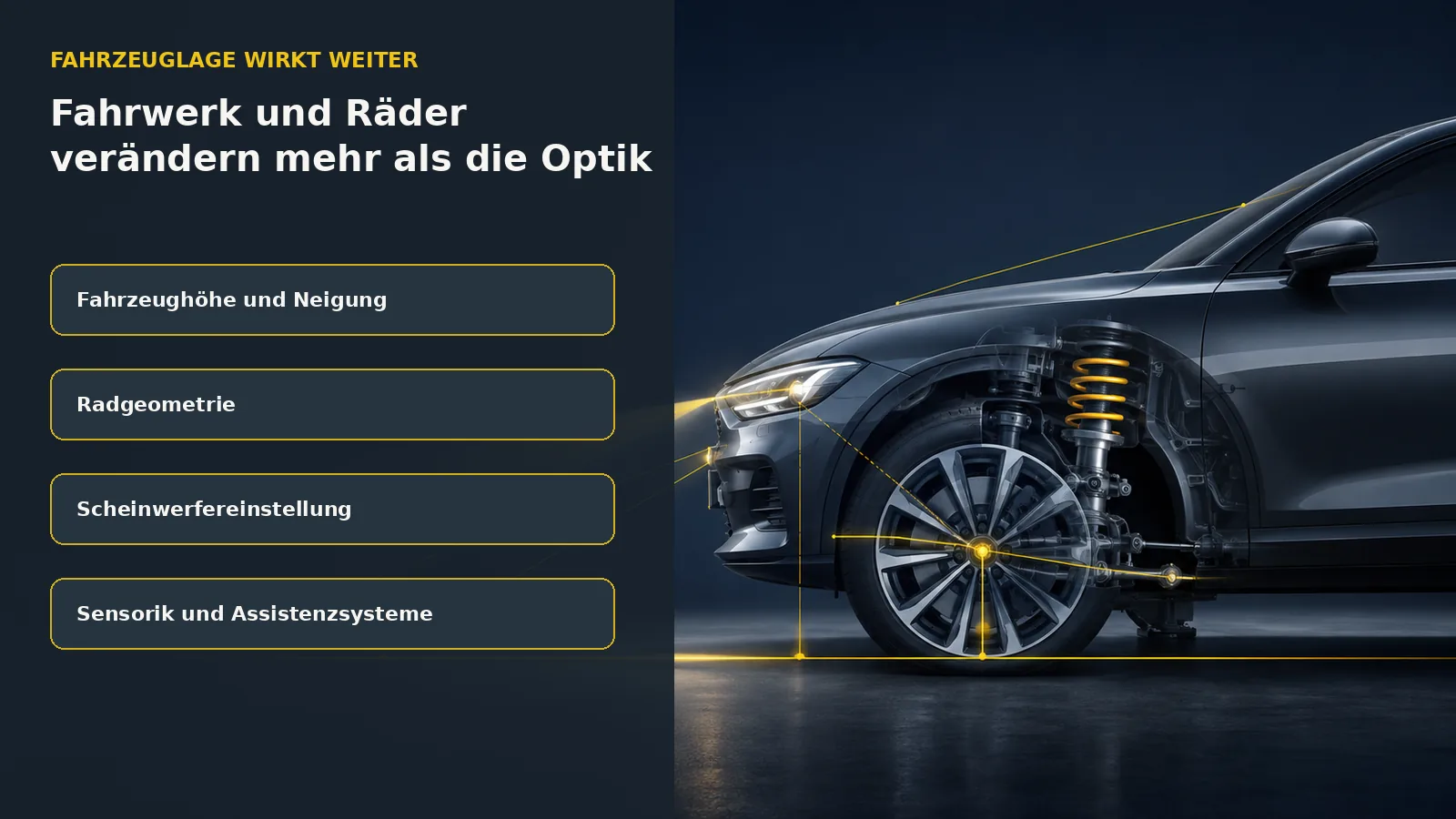Vier mögliche Auswirkungen geänderter Fahrzeuglage