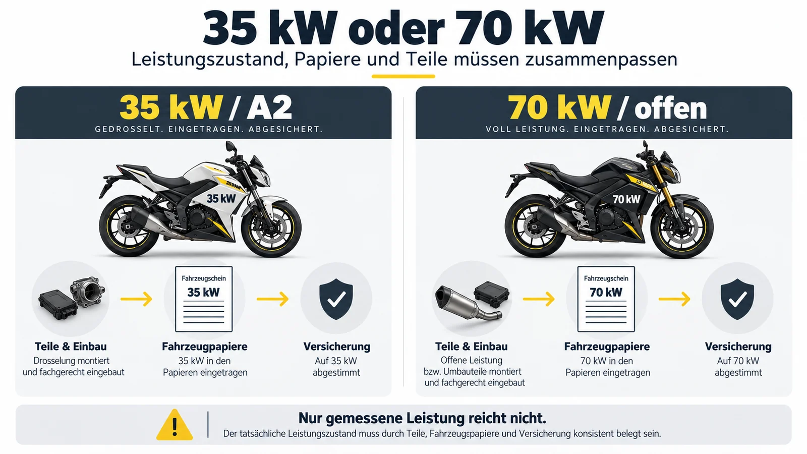Leistungsstufen 35 kW und 70 kW und die dazugehörige Dokumentation