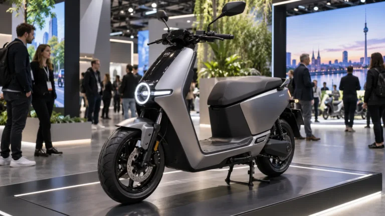 IFA E-Scooter Newcomer 2026 im Deutschland-Check: Servicetechniker prüft das Fahrzeug auf einer Werkbank in der Werkstatt. KI-generiertes Symbolbild · redaktionell geprüft.