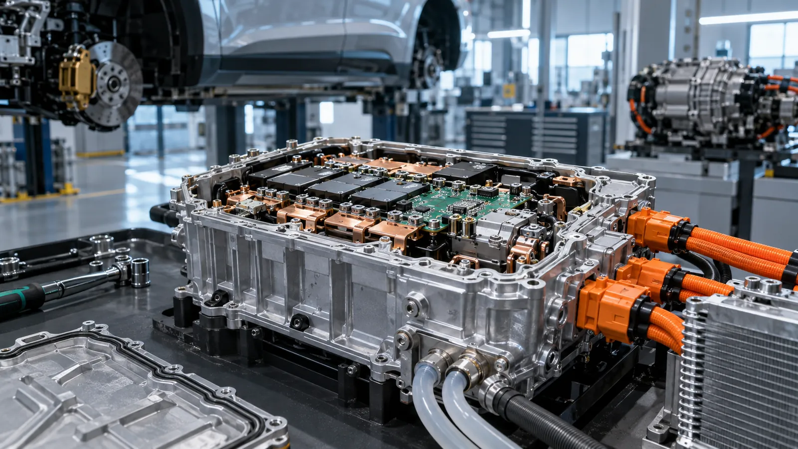 Inverter im Elektroauto: Funktion, PWM und was SiC wirklich bringt. KI-generiertes Symbolbild · redaktionell geprüft.