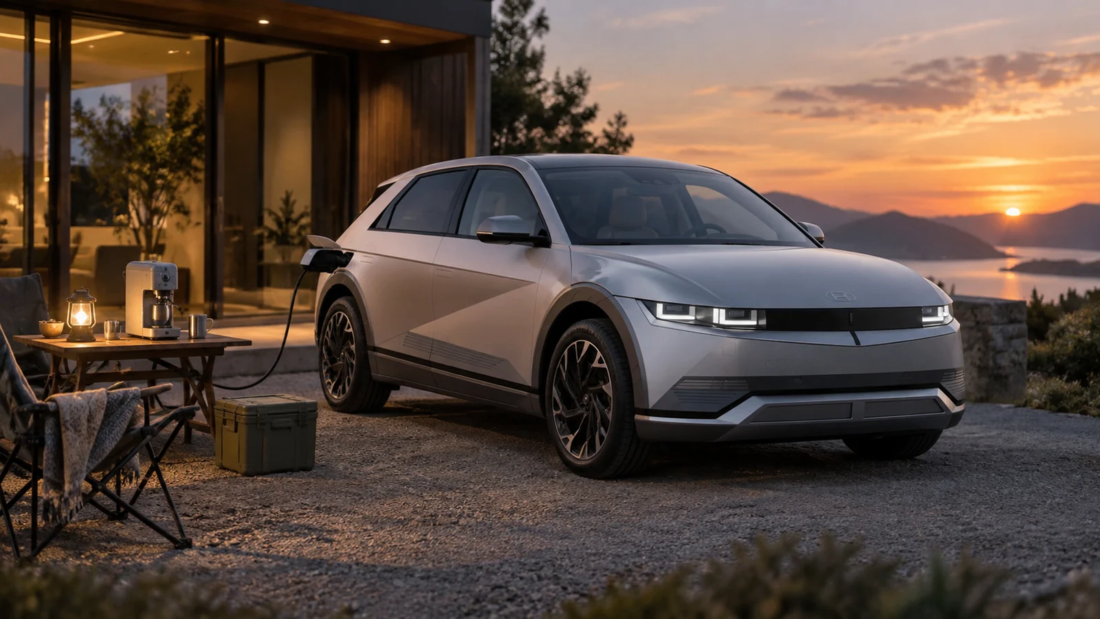 Ioniq 5 und E-GMP: 800 Volt, 400-Volt-Laden und V2L erklärt. KI-generiertes Symbolbild · redaktionell geprüft.