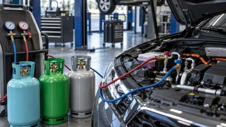 Welches Kältemittel hat mein Auto? R1234yf, R290 und R744 im Vergleich. KI-generiertes Symbolbild · redaktionell geprüft.