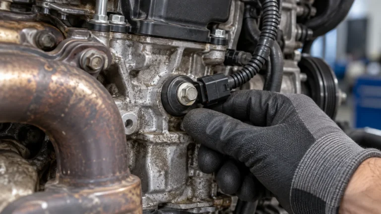 Klopfsensor am Motorblock. KI-generiertes Symbolbild · redaktionell geprüft.