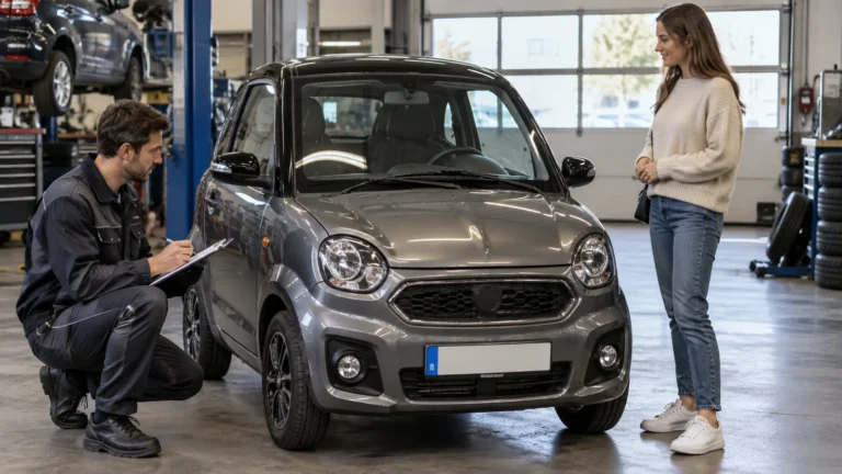 Microcar Versicherung. KI-generiertes Symbolbild · redaktionell geprüft.